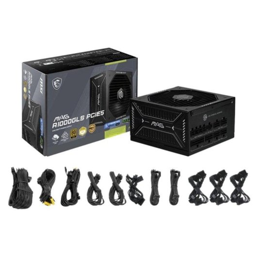 Fuente de Alimentación MSI MAG A1000GLS 1000W 80 PLUS Gold Modulare ATX