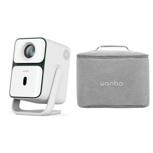 Proiettore Wanbo T2 Ultra FullHD 500 ANSI Lumen Android TV 11 + borsa per il trasporto grigio chiaro