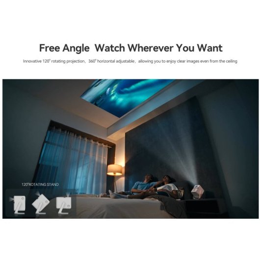 Proiettore Wanbo T2 Ultra FullHD 500 ANSI Lumen Android TV 11 + borsa per il trasporto grigio chiaro