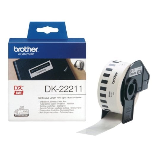 Cinta continua DK-22211 29mm x 15,24m blanca impresión térmica directa compatible con QL