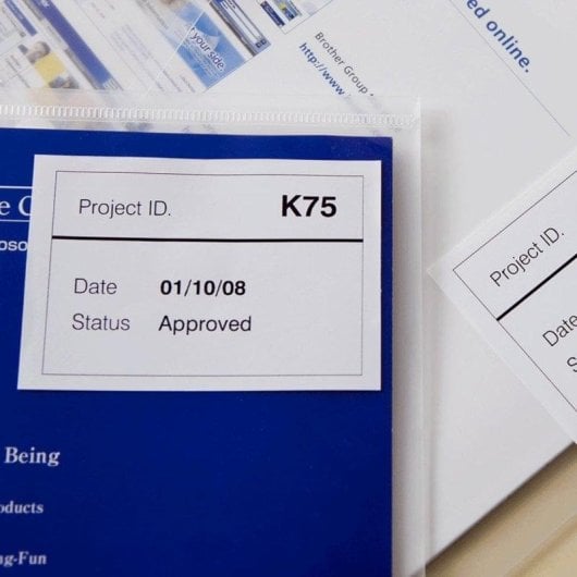 Ruban d’étiquetage Brother DK-44205 62mm x 30,48m thermique direct noir/blanc