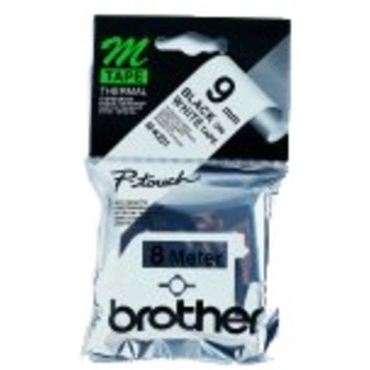 Brother M-K221B Noir sur blanc, 9 mm, Longueur: 8 m, Compatible avec Brother