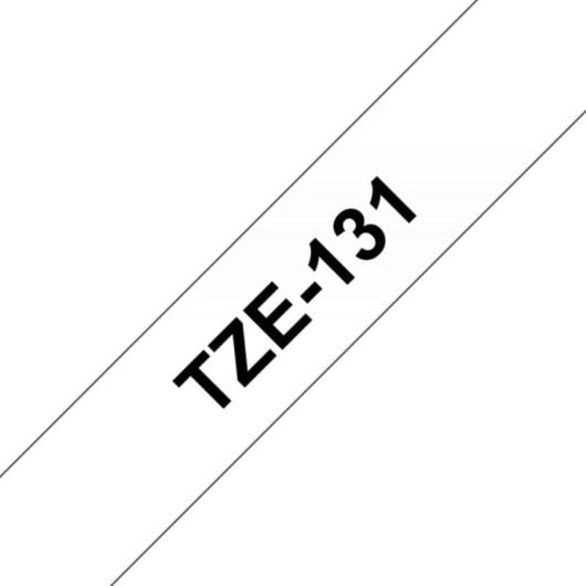 Brother TZE-131 transparente kontinuierliches Laminatband 1,2 cm 8 m grau
