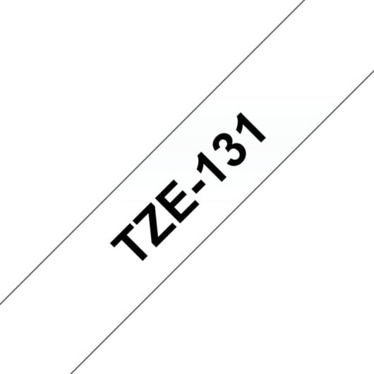 Brother TZE-131 transparente kontinuierliches Laminatband 1,2 cm 8 m grau