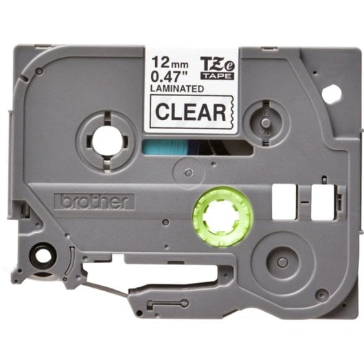 Brother TZE-131 transparente kontinuierliches Laminatband 1,2 cm 8 m grau