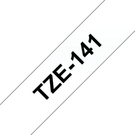 Cinta laminada Brother TZe 1,8 cm x 8 m, Negro sur transparent