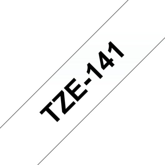 Cinta laminada Brother TZe 1,8 cm x 8 m, Negro sur transparent