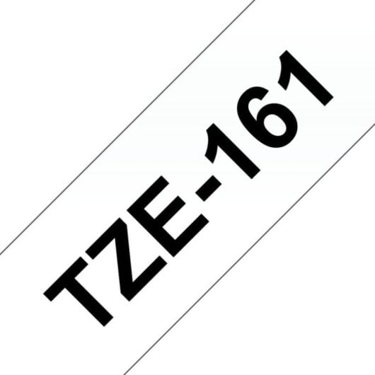 Ruban d'étiquetage Brother TZE-161 3,6 cm x 8 m Noir sur transparent