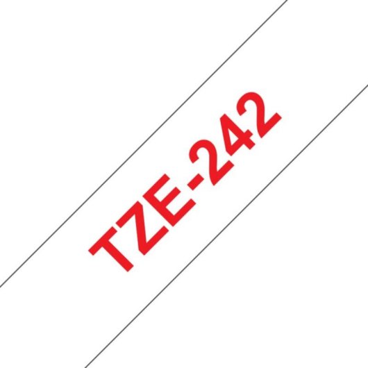 Brother TZE-242, Ruban rouge sur blanc, TZe, Impression thermique, 1,8 cm, 8 m