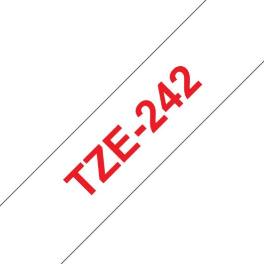 Brother TZE-242, Ruban rouge sur blanc, TZe, Impression thermique, 1,8 cm, 8 m