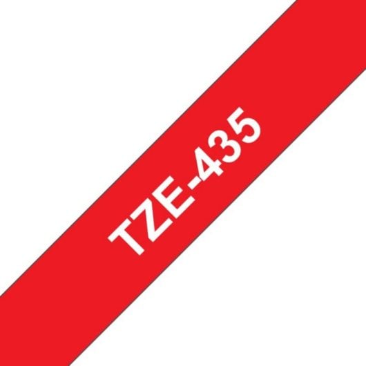 Brother TZE-435, Blanc sur rouge, TZe, 1,2 cm, 8 m, Philippines