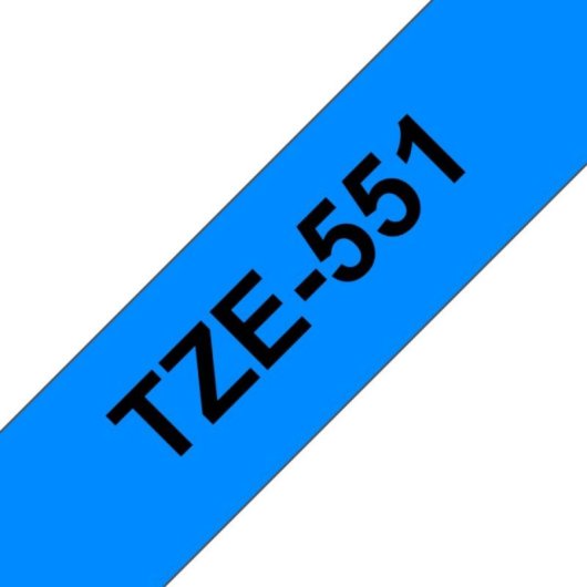 Brother TZE-551 Noir, Bandelette Laminée, 8 m, 2,4 cm, Philippines, Caisse