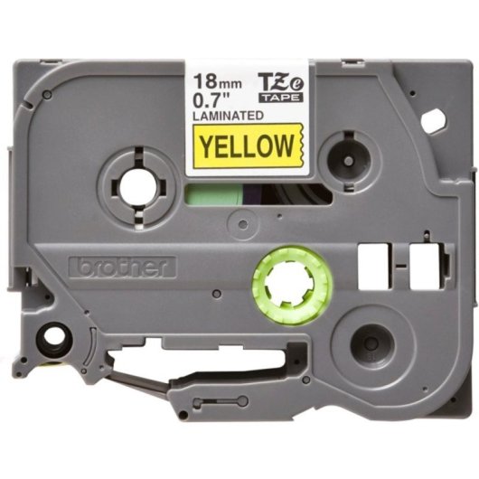 Brother TZE-641 Laminierband 1,8 cm Breit Schwarz auf Gelb, 8 m Länge