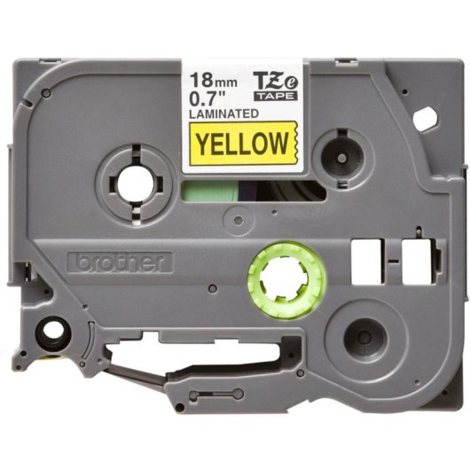 Brother TZE-641 Laminierband 1,8 cm Breit Schwarz auf Gelb, 8 m Länge