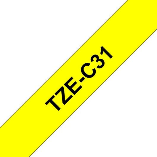 Ruban Brother TZE-C31 1,2 cm Noir, Fabriqué en Chine, Casse de sécurité durable