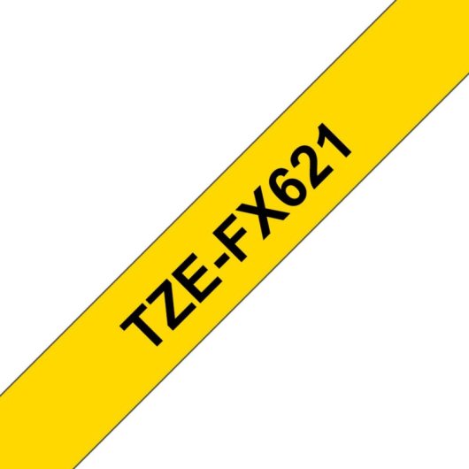 Étiquettes flexibles 9 mm Noir sur Jaune pour Rotulatrices Brother TZe