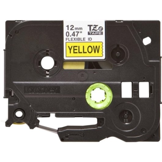 Étiquettes flexibles Brother TZE-FX631, Jaune, Transfert thermique, 1,2 cm, 8 m