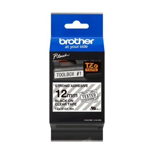 Cinta Brother TZE-S131, 8 m, 19 mm, Adherencia Forte, Blister