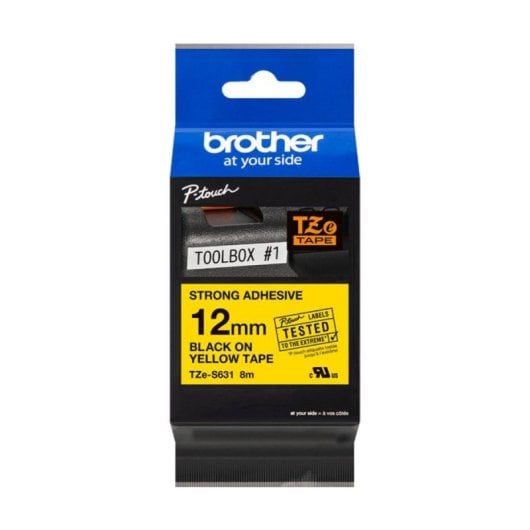Cinta Brother TZe-S631 TZ 1,2 cm x 8 m Resistente para Superficies Rugosas