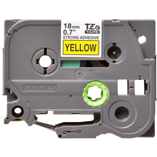 Brother TZE-S641 Noir sur jaune, Cinta TZ, 1,8 cm, Compatible Brother