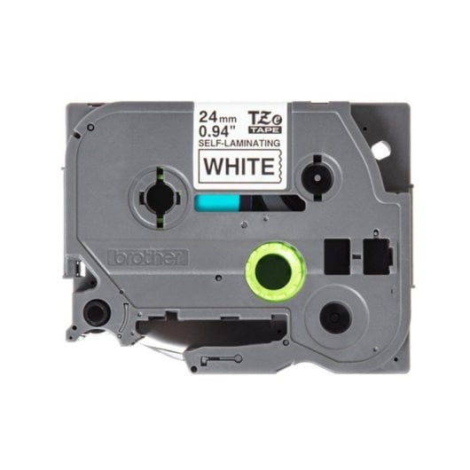 Brother TZESL251 2,4 cm Noir sur blanc - Cinta Autolaminada Durable 8 m