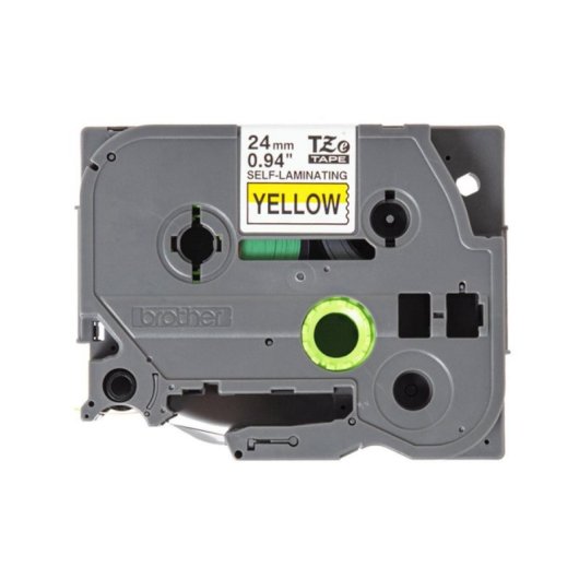 Brother TZE-SL651, Etiquette autolaminée, Noir sur Or, 2,4 cm, 8 m, Jaune