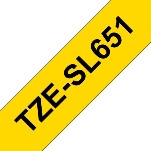 Brother TZE-SL651, Etiquette autolaminée, Noir sur Or, 2,4 cm, 8 m, Jaune