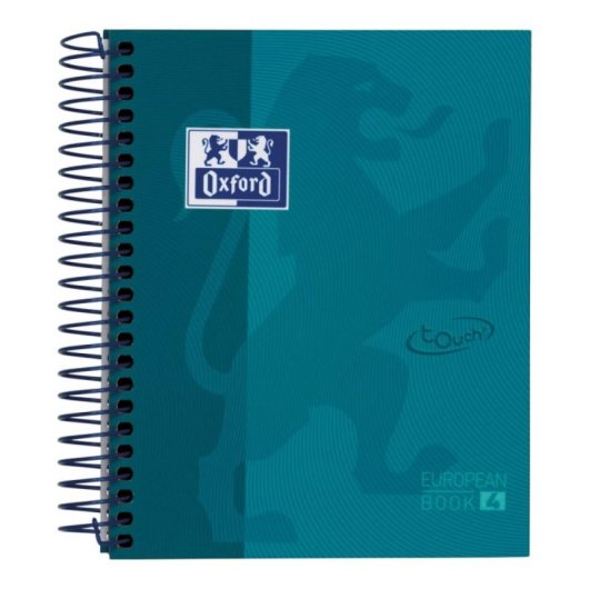 Cuaderno A6 120 hojas cuadriculadas, tapa dura, espiral twin, colores surtidos, pack de 5