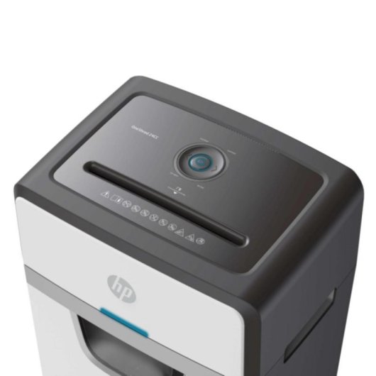 Destructora de Papel HP OneShred 24CC Corte en Partículas, 24 hojas, 30L, Blanco/Negro