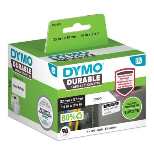 DYMO Durable, Étiquette Autoadhésive, Blanc, Polipropylène (PP), 5,7 cm x 3,2 cm