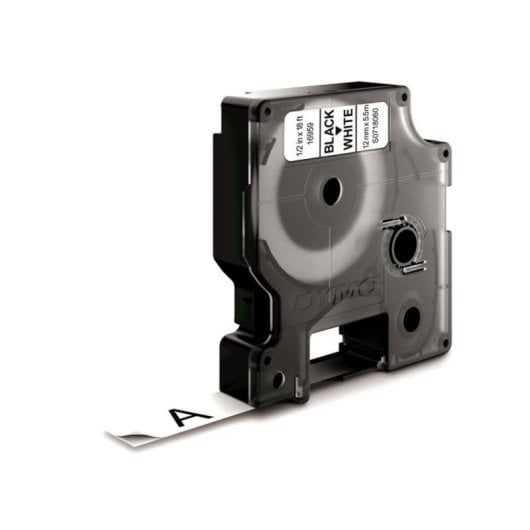 DYMO D1 Etiquettes Durables - Noir sur Blanc - 1,2 cm x 5,5 m