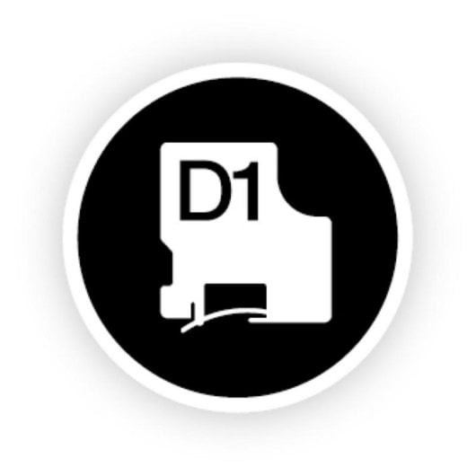 Etiquetas estándar poliéster DYMO D1 Negro sobre Rojo 12mm x 7m compatibles LabelManager/LabelWriter 450 DUO