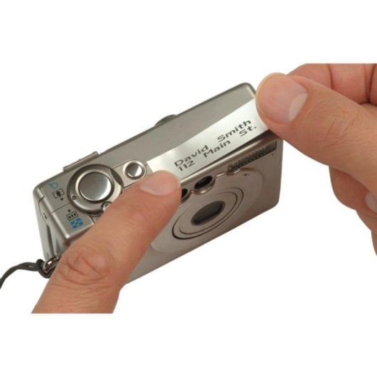Cinta etiquetadora negro sobre metálico 1,2 cm poliéster compatible con LetraTag 100T/100H