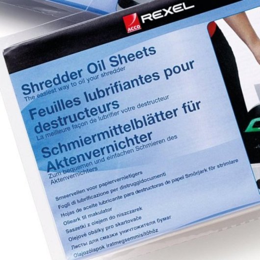 Láminas Lubricantes per Distruggidocumenti 20 Fogli A5 per Manutenzione Ottimale