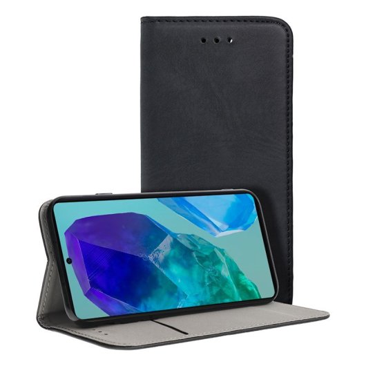 COOL Flip Cover Hülle für Samsung M556 Galaxy M55 5G Glatt Schwarz