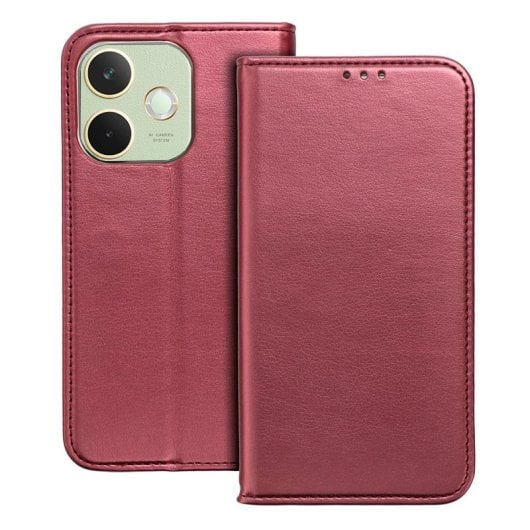 COOL Flip Cover Case für Oppo A5 Pro / A5 Pro 5G Plain Burgundy
