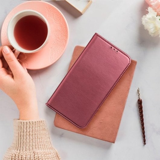 COOL Flip Cover Case für Oppo A5 Pro / A5 Pro 5G Plain Burgundy