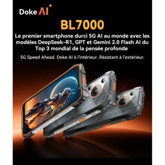 Blackview BL7000 8 Go 256 Go 5G 7500 mAh Android 15 Double SIM Noir