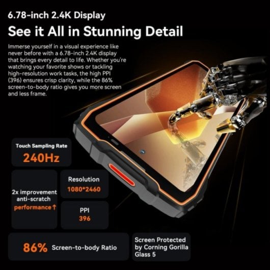 Blackview BL7000 8 Go 256 Go 5G 7500 mAh Android 15 Double SIM Noir