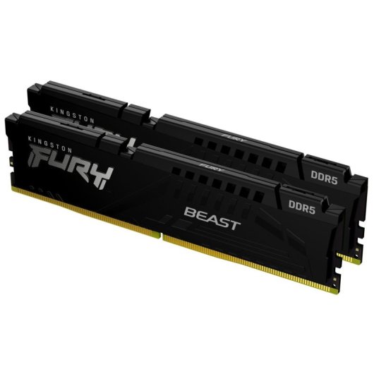 Memoria RAM Kingston 64GB DDR5 5200MT/s FURY Beast Black Kit 2x32GB