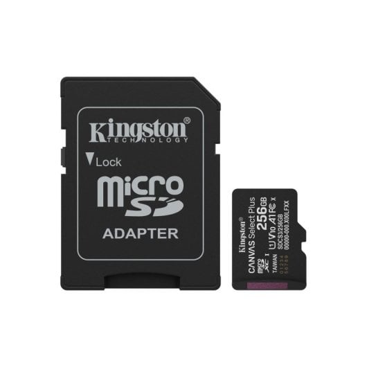 256 GB MicroSDXC Canvas Select Plus Gen3 150MB/s A1 Schwarz mit SD Adapter