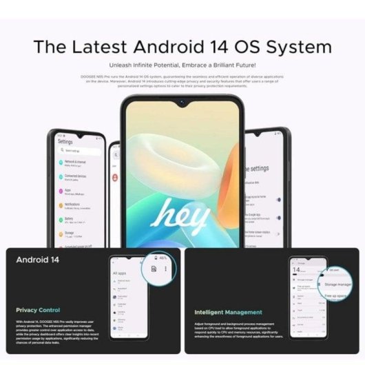 Doogee N55 Pro 4G 6GB 256GB 6.56" Schwarz