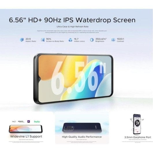 Doogee N55 Pro 4G 6GB 256GB 6.56" Negro Dual SIM