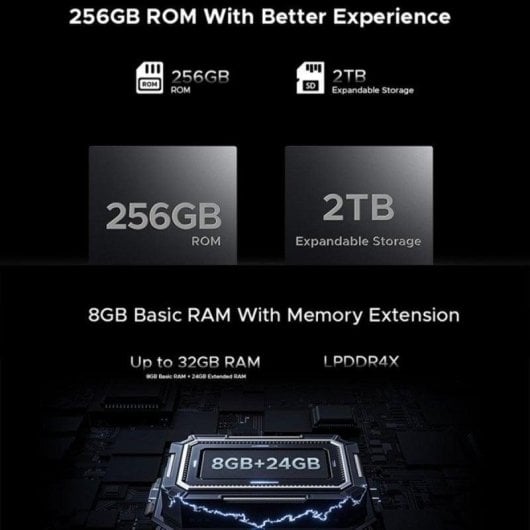 Doogee Note 58 Pro 4G 8GB 256GB 6.75" Preto