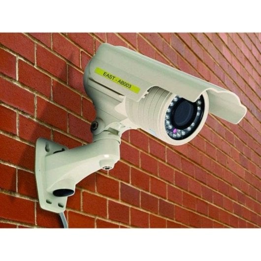 Nastro in vinile Dymo Rhino 12mm Nero su Giallo Resistente UV e Chimici