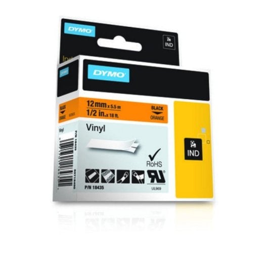 Vinyle coloré DYMO 12mm pour étiquettes RHINO, 5,5 m, multicolore, 1 pièce