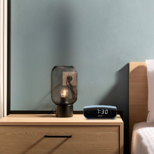 Réveil Radio Numérique avec Double Alarme - Design Compact et Écran LED