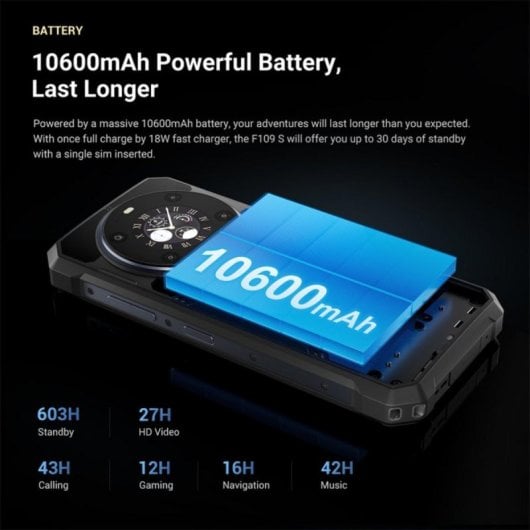Smartphone FOSSIBOT F109S 6GB 256GB Android 15 10600mAh 6.75"