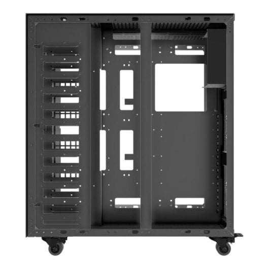 Workstation ATX UNYKA AI PRO 1500 EATX Dual CPU, hasta 4 GPUs, 17 HDD, 27 ventiladores, USB-C, Negro