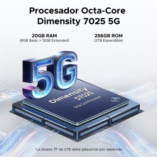 Smartphone DOOGEE Blade GT Play 20GB RAM 256GB 5G Transparent Rückseite LED-Leiste
